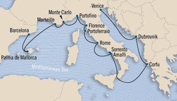 Mediterranean Tapestry Itinerary Map