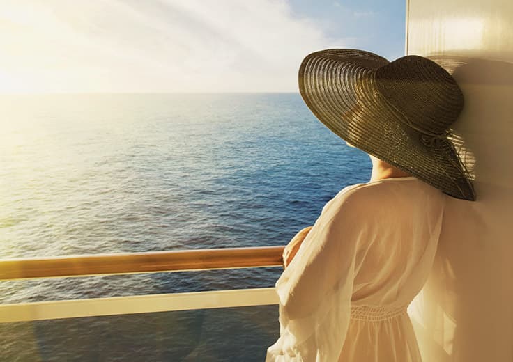 Lady gazing at sea