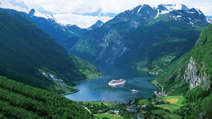Book an Oceania Cruise to see the Norwegian coastline while on vacation.