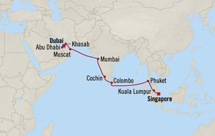 cruise ship from dubai to singapore