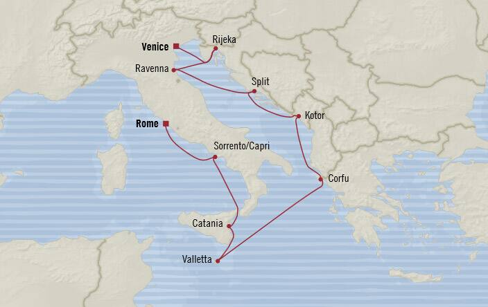 oceania cruises 10 days from rome civitavecchia italy to venice