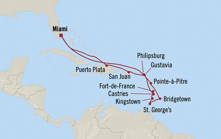 オーシャニア クルーズ14日間 マイアミ フロリダ州 米国 マイアミ フロリダ州 米国