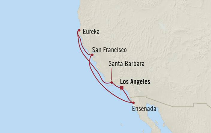 Oceania Cruises 8-días de Los Ángeles, California, Estados Unidos, a Los  Ángeles, California, Estados Unidos
