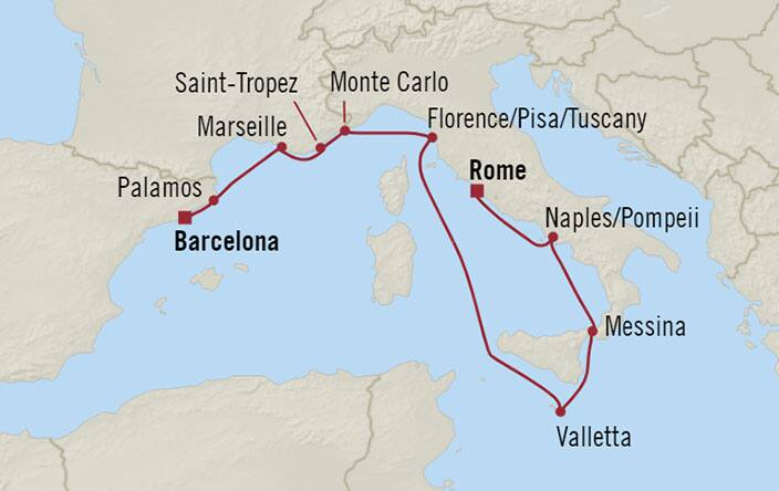 オーシャニア クルーズ10日間 ローマ チヴィタヴェッキア イタリア バルセロナ スペイン オーシャニア クルーズ10日間 ローマ チヴィタヴェッキア イタリア バルセロナ スペイン