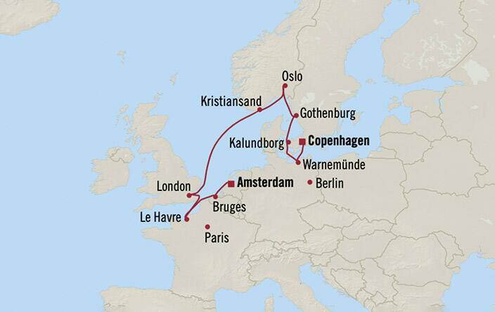 Oceania Cruises 12-days from Copenhagen, to Amsterdam, Netherlands