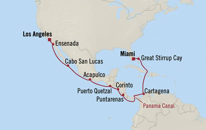 norwegian cruise panama canal from los angeles