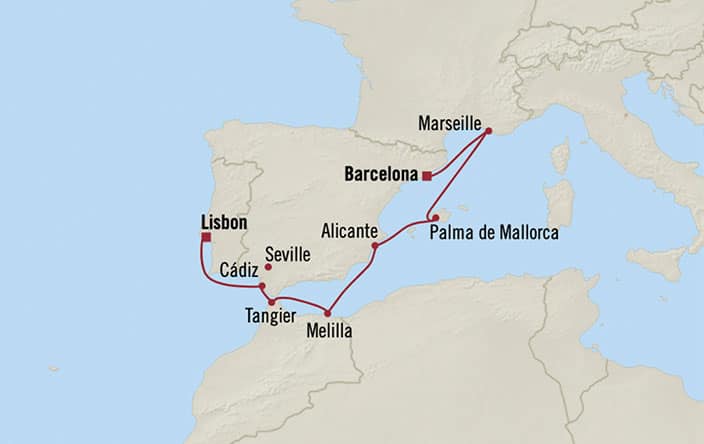 cruise ship to barcelona