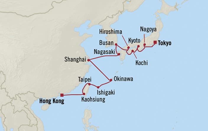 オーシャニア リビエラで航く香港～東京
