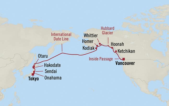 repositioning cruise japan to vancouver