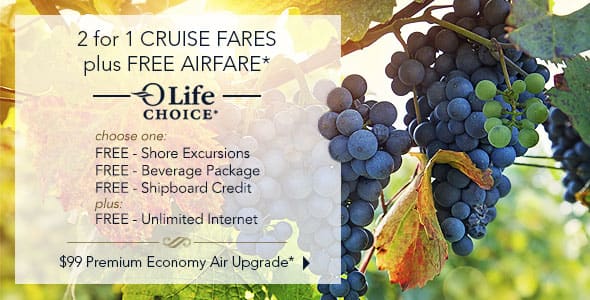 Saulti A Roma - New Lower Fares -                                    2 for 1 CRUISE FARE plus FREE                                    AIRFARE*