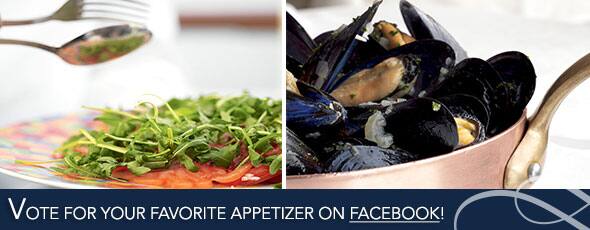 Vote for your favorite appetizer                                    on Facebook today!