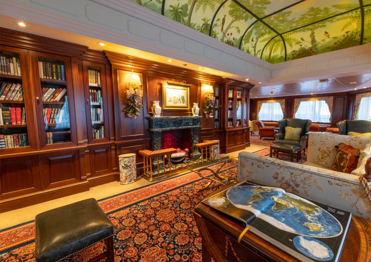 Library aboard Oceania Aurelia