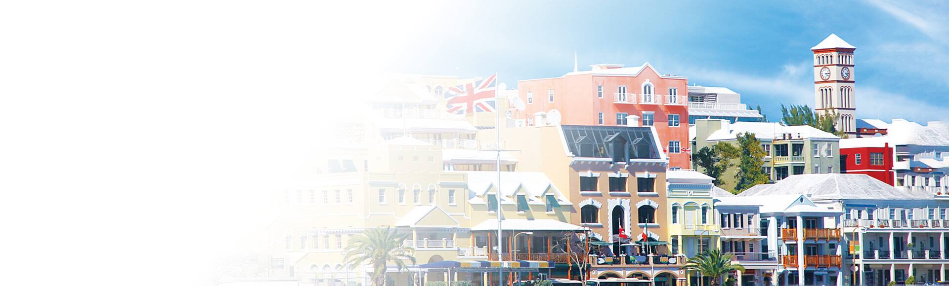 See the historic Downtown Hamilton area of Bermuda.