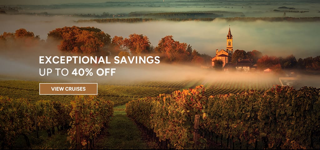 Oceania Cruises Exceptional Savings offer, up to 40% off cruises