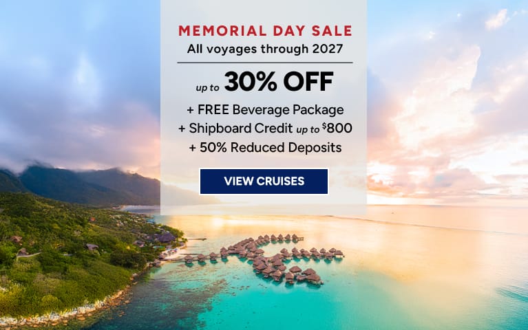 Oceania Cruises Memorial Day Sale, up to 30% off, free beverage package and shipboard credit