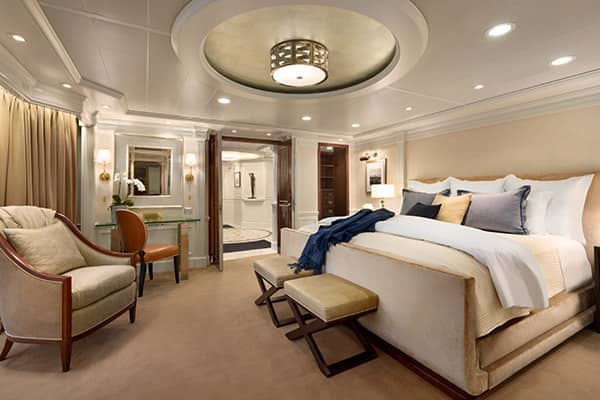 Oceania Cruises Riviera Owner's Suite Bedroom