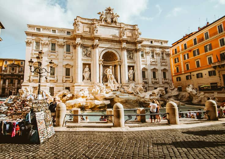 Cruises to Rome, Italy featuring the Trevi Fountain