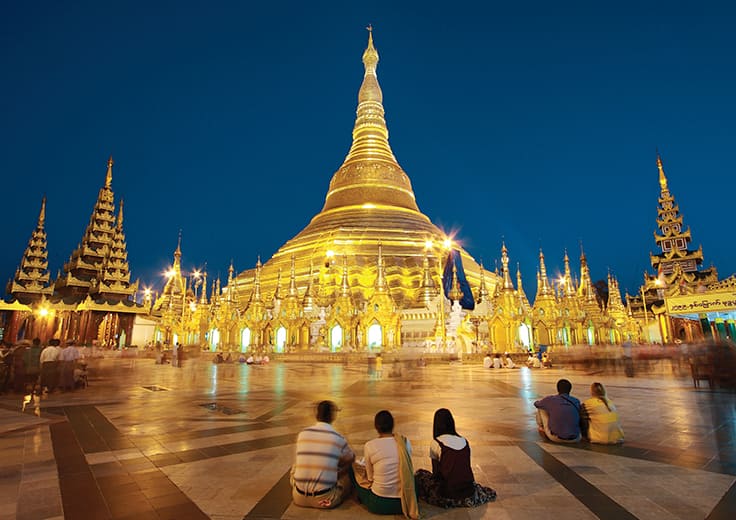 Burmese Monk Donation Ceremony