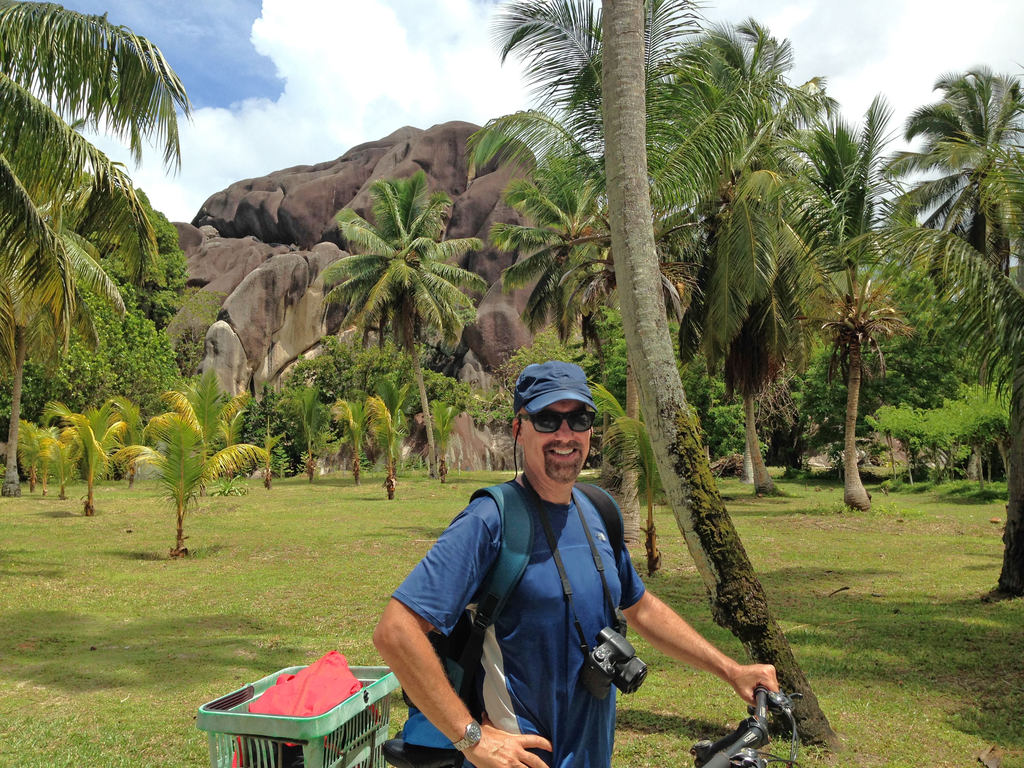 Leisurely cyciing is a great option on La Digue