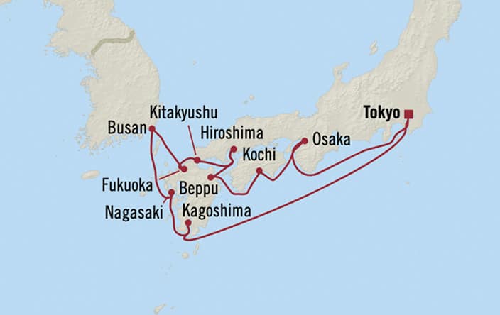 Oceania Cruises 11-days from Tokyo, Japan to Tokyo, Japan
