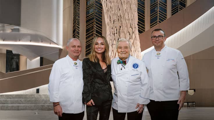 Finest Cuisine at Sea 2024: Our MCF USA Master Chef Eric Barale along side our Brand & Culinary Ambassador Giada de Laurentiis with our celebrated French World renowned Executive Culinary Advisor & Master Chef Jacques Pépin and Executive Culinary Directors Chef Alexis Quaretti makes us the best cruiseline for gourmet food lovers