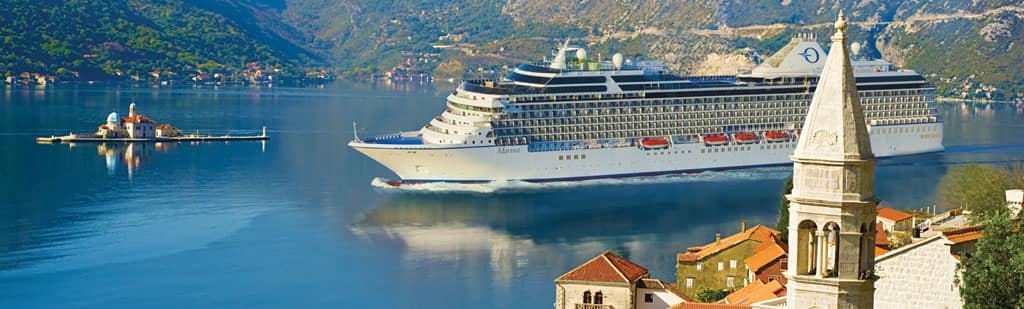 Oceania Marina cruise ship visits a sea port from itinerary.