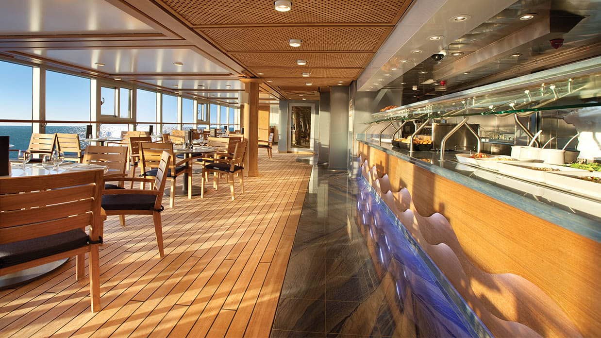 View of Waves Grill Restaurant on board Marina