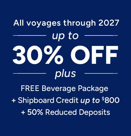 Oceania Cruises Memorial Day Sale, up to 30% off, free shipboard credit and beverage package