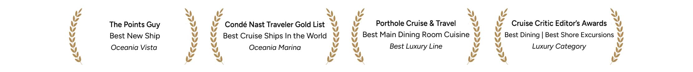 Oceania Cruises Awards